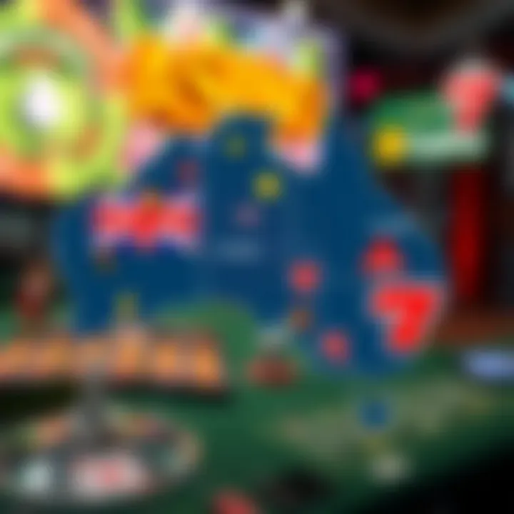 Illustration of Australian map with casino icons highlighting trusted pokies platforms