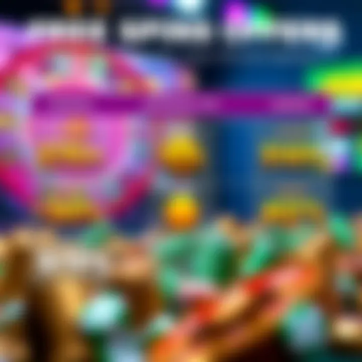 Graphic showing comparison of different online casino offers with emphasis on free spins bonuses