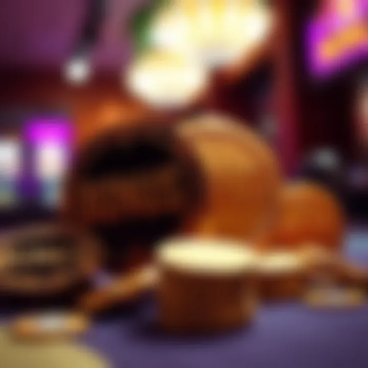 Conceptual graphic showing bonus coins and tokens symbolizing wagering and bonus features