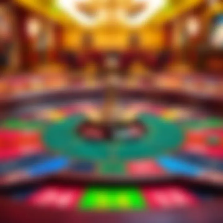 Overview of Spinago Game Board and Strategy Options Colorful Spinago game board showing various strategic move options