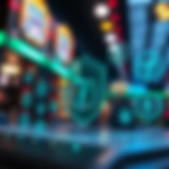 Illustration depicting digital security elements symbolizing platform safety features