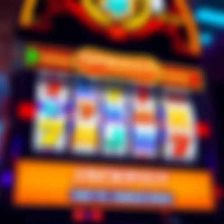 Colorful slot machine reels displaying various symbols and a jackpot banner