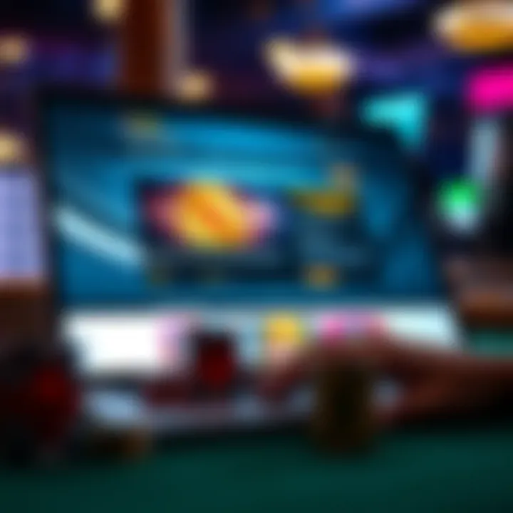 Safe and responsible online pokie gaming with secure website features displayed on a laptop screen