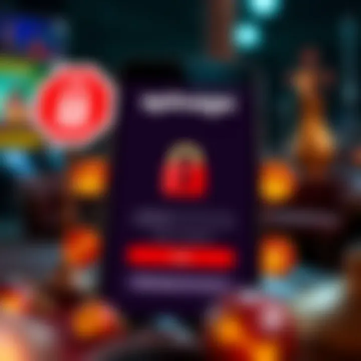 Secure login screen of Spinago app showing encryption symbols and data protection elements