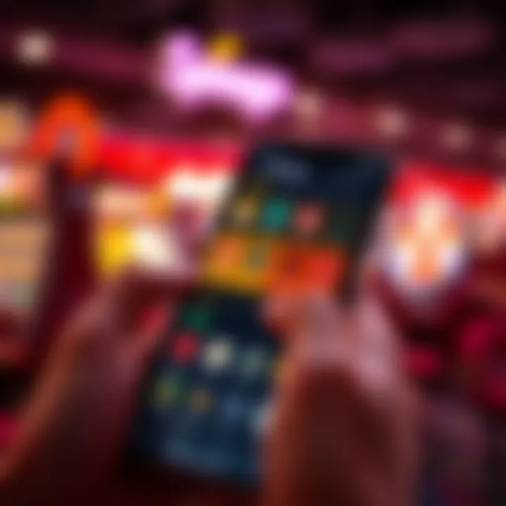 User navigating Spinago app interface on a smartphone with clear icons and menu options