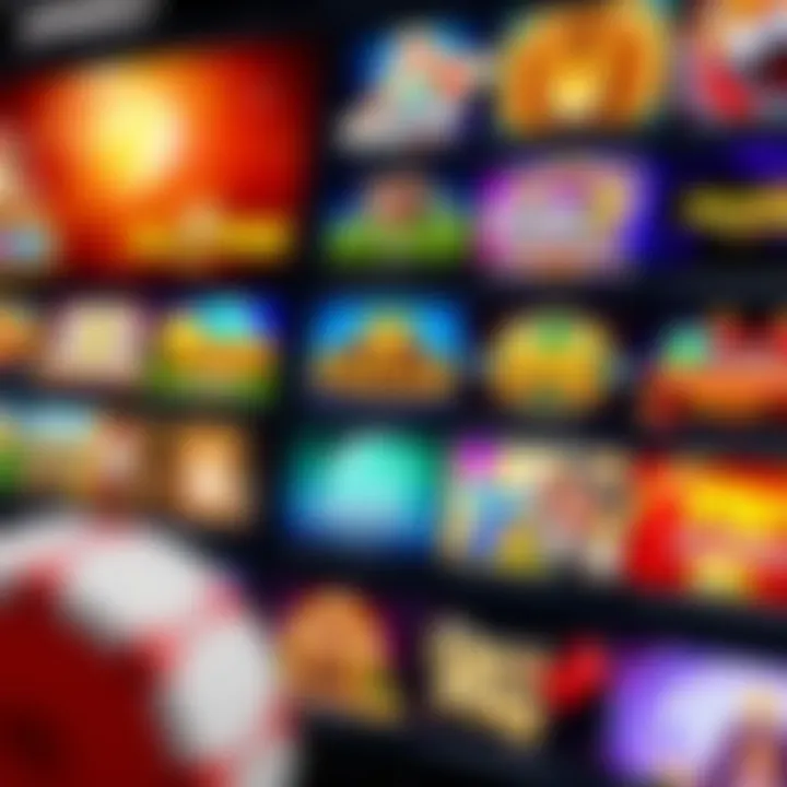 Online casino interface showcasing a variety of slot games and table games available for Australian players