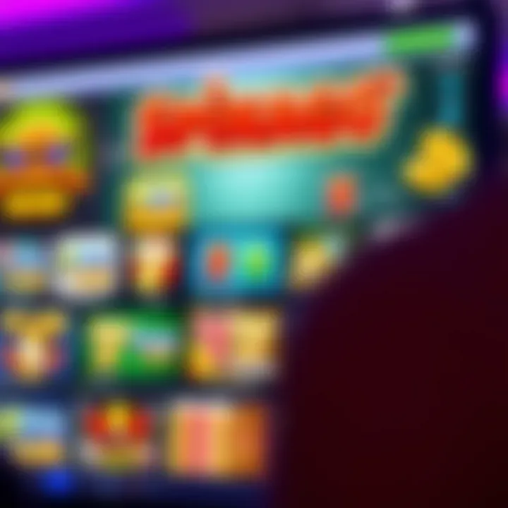 Online casino interface showcasing a variety of slot games available for Australian players