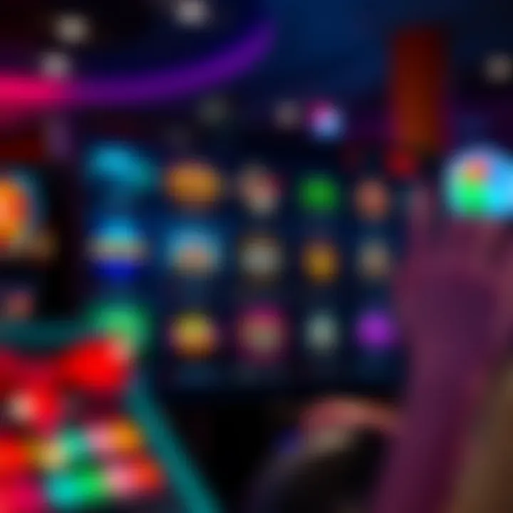 Digital screen showing a variety of casino bonus types available for existing players