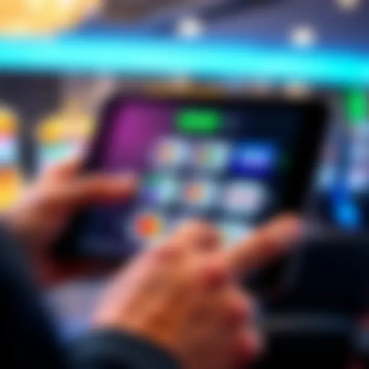 User interacting with different digital payment options on a device