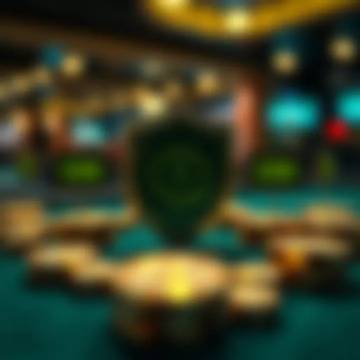 Secure online payment icons with a shield symbolizing protection