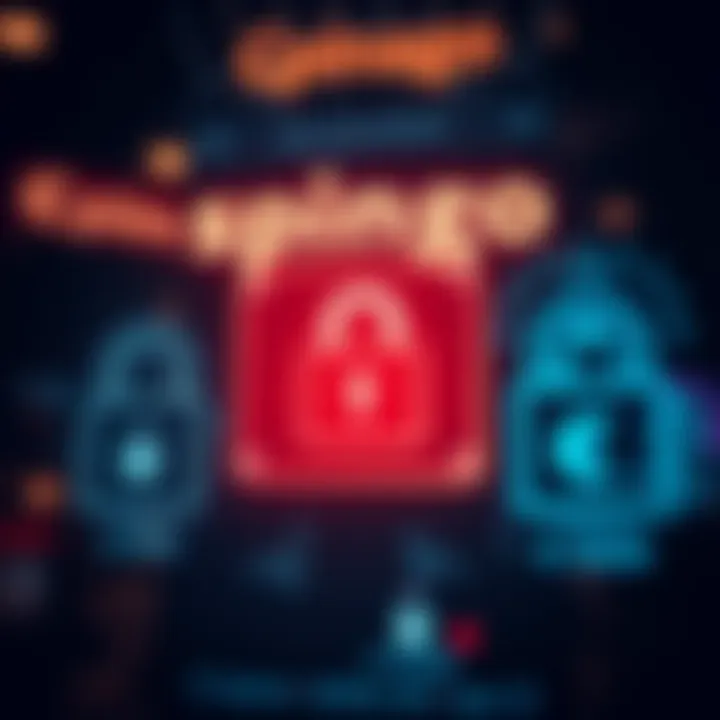 Secure online payment options with digital locks and Australian currency symbols