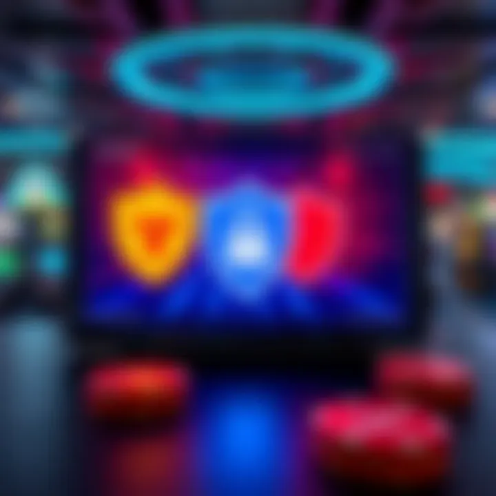 Secure online platform with shield and lock symbols illustrating safe betting environment