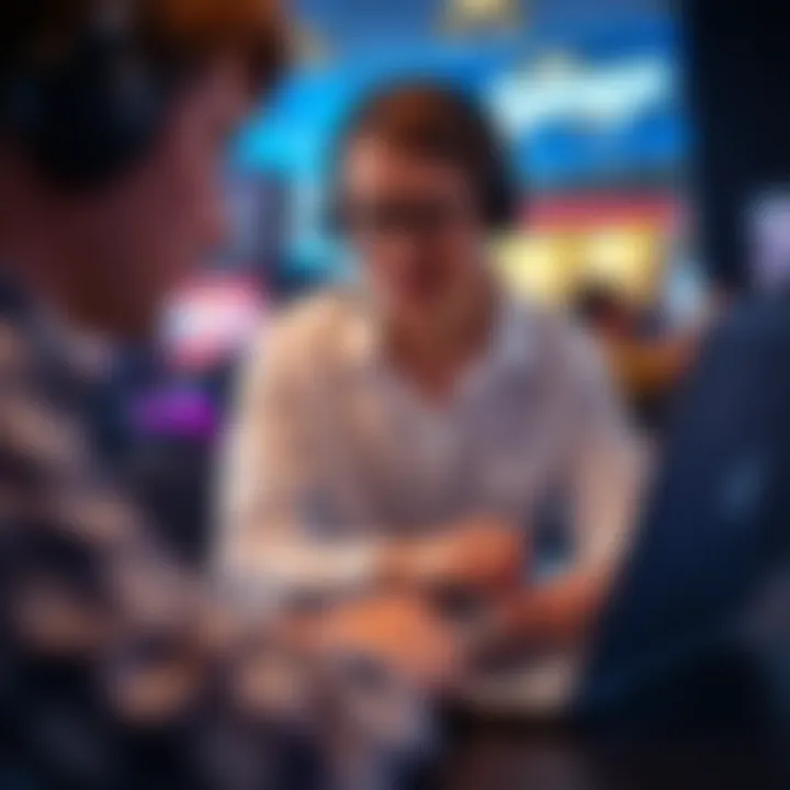 Responsive Customer Support at Spinago Online Casino Customer support representative assisting through live chat on a laptop