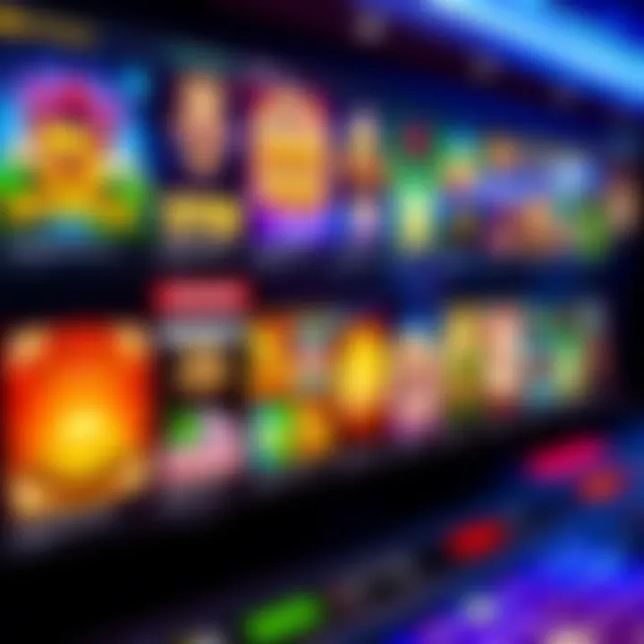 User interface showcasing Spinago online casino game selection with colorful slots and table games