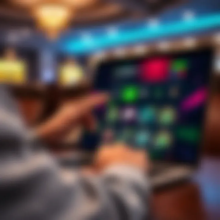 User engaging with spinago.org interface on a laptop