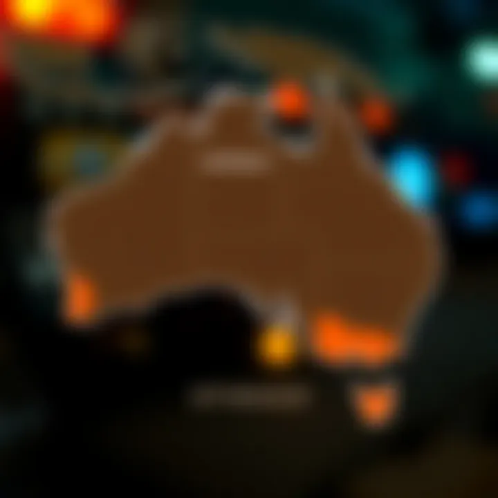 Map of Australia highlighting regions with specific regulatory zones