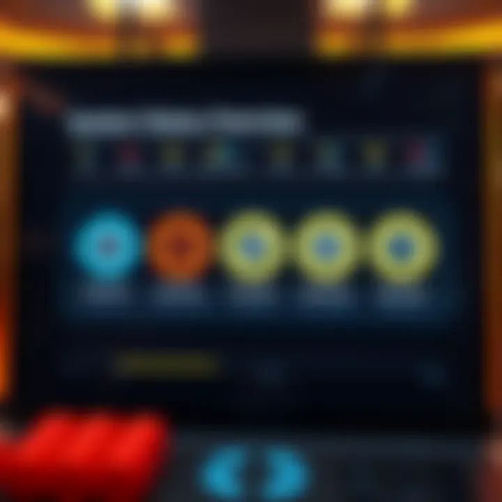 Diagram showing the status check of a digital system with indicators for operational and downtime phases