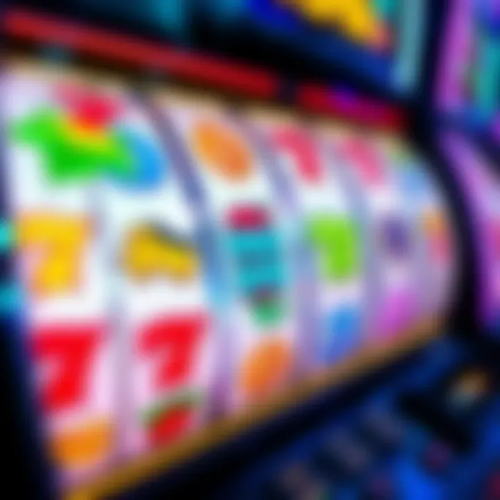 Illustration of free spins feature on an online slot machine with colorful reels and symbols