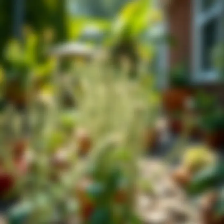 Home garden with well-maintained Spinago plants under natural sunlight