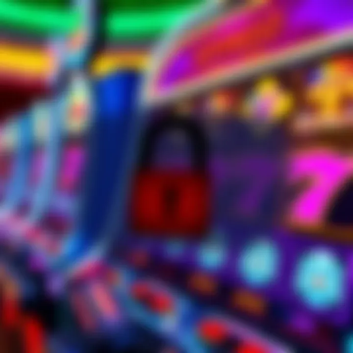 Illustration showing locked casino spins with bonus icon overlay on digital slot machine