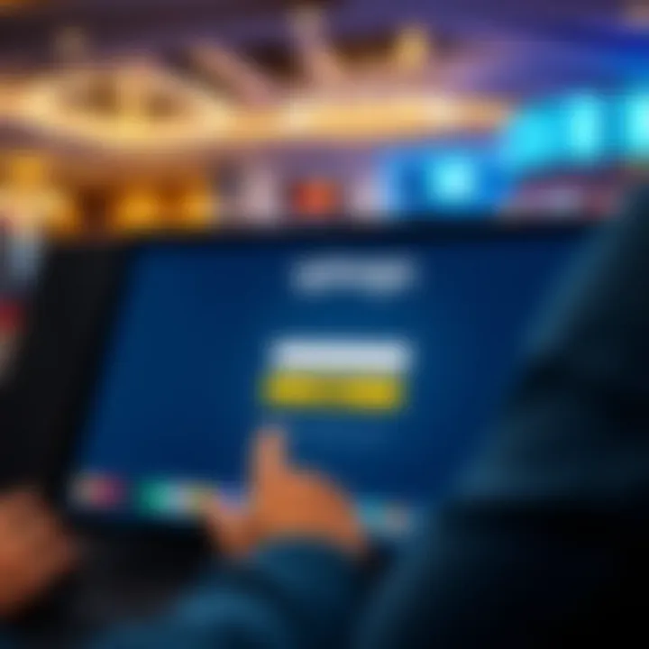 User entering login credentials on a secure Australian digital platform