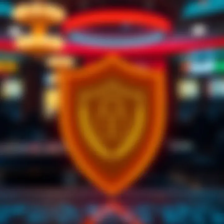 Secure account management with shield icon representing digital protection