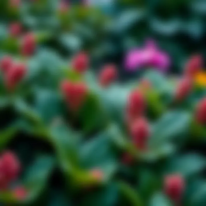 Close-up of vibrant spinago plant leaves thriving in a garden bed